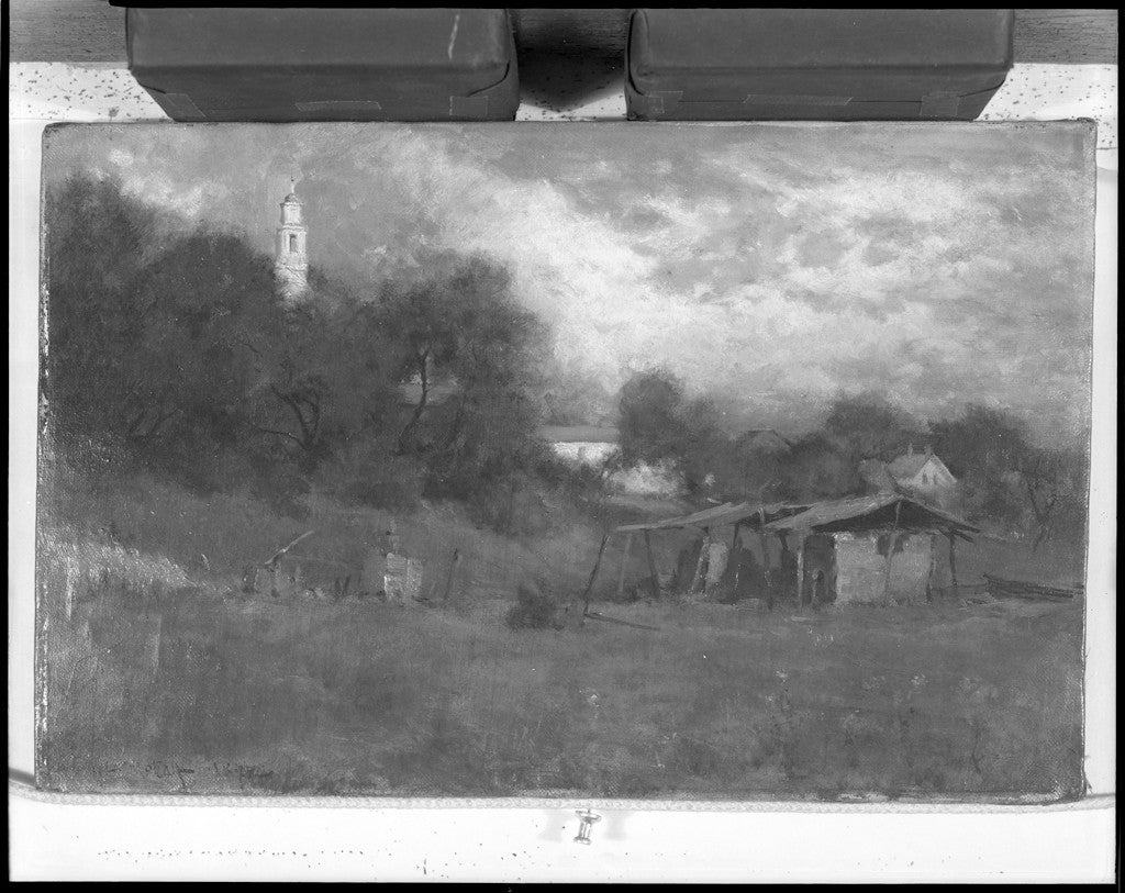 Paysage avec clocher d’église - Willard Metcalf - Alpha Reproduction