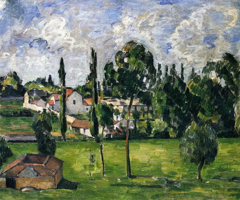 Landschaft mit Wasserleitung - Paul Cézanne
