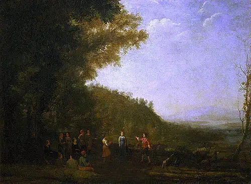 Landschaft mit Bauerntanz - Claude Lorrain