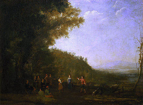 Paysage avec danse de paysans - Claude Lorrain - Alpha Reproduction