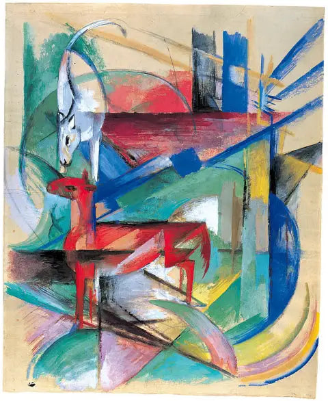 Landschaft mit Tieren - Franz Marc