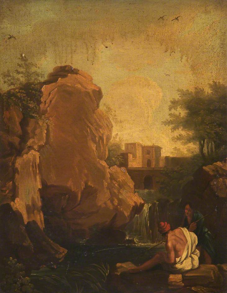 Paysage avec des brigands - Salvator Rosa image 1 copie de tableau peinte à la main