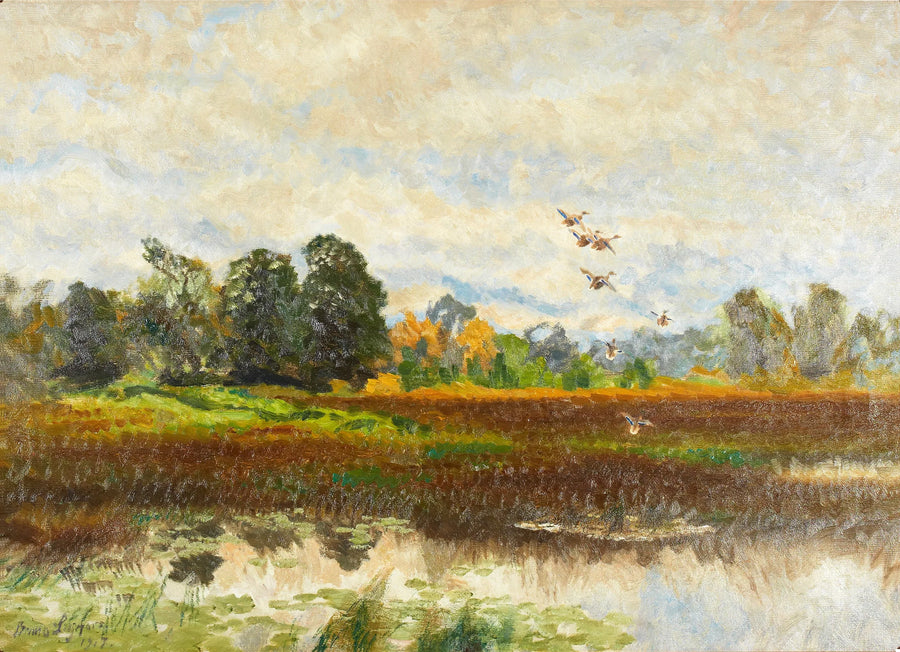 Landschaft mit auffliegenden Stockenten - Bruno Liljefors