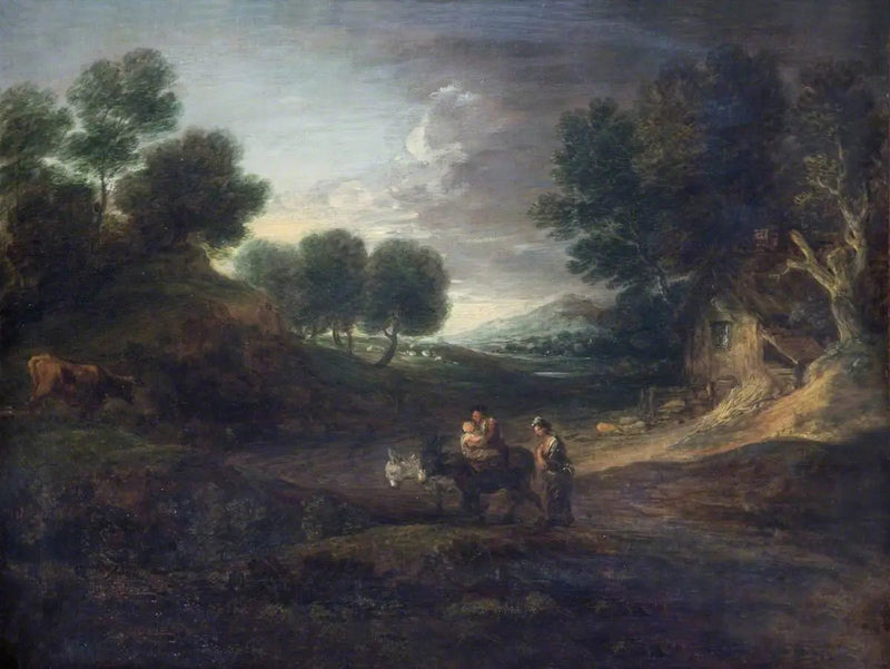 Landschaft mit Bauern und Eseln - Thomas Gainsborough