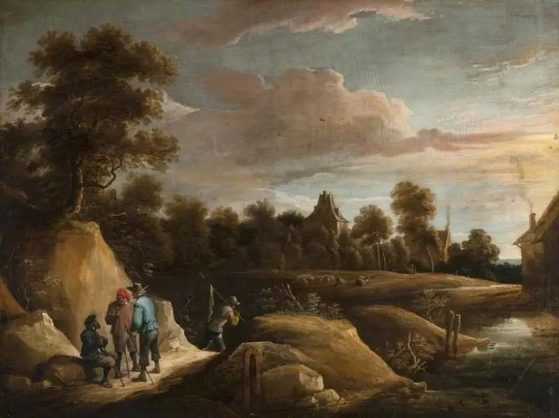 Landschaft mit Bauern auf einem Weg - David Teniers der Jüngere