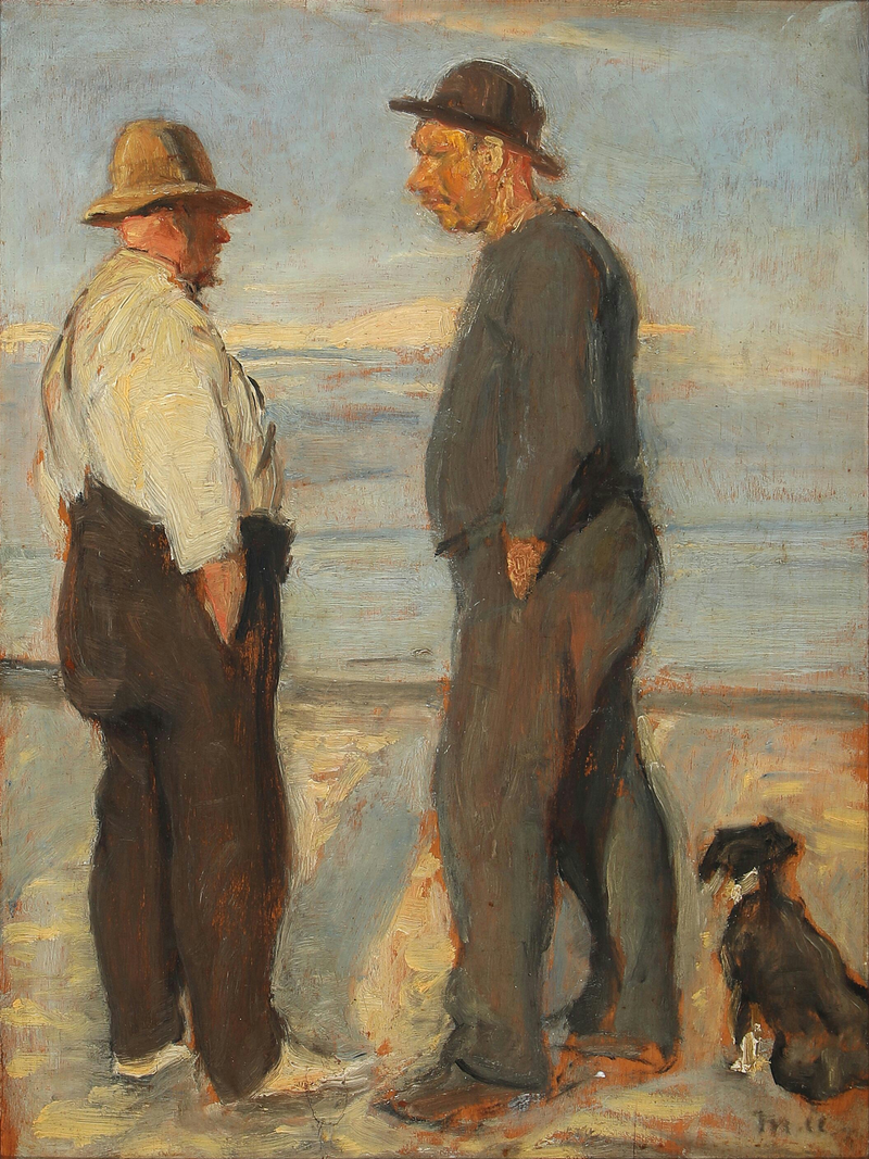 Landschaft mit zwei Fischern am Strand, Skagen. – Michael Peter Ancher