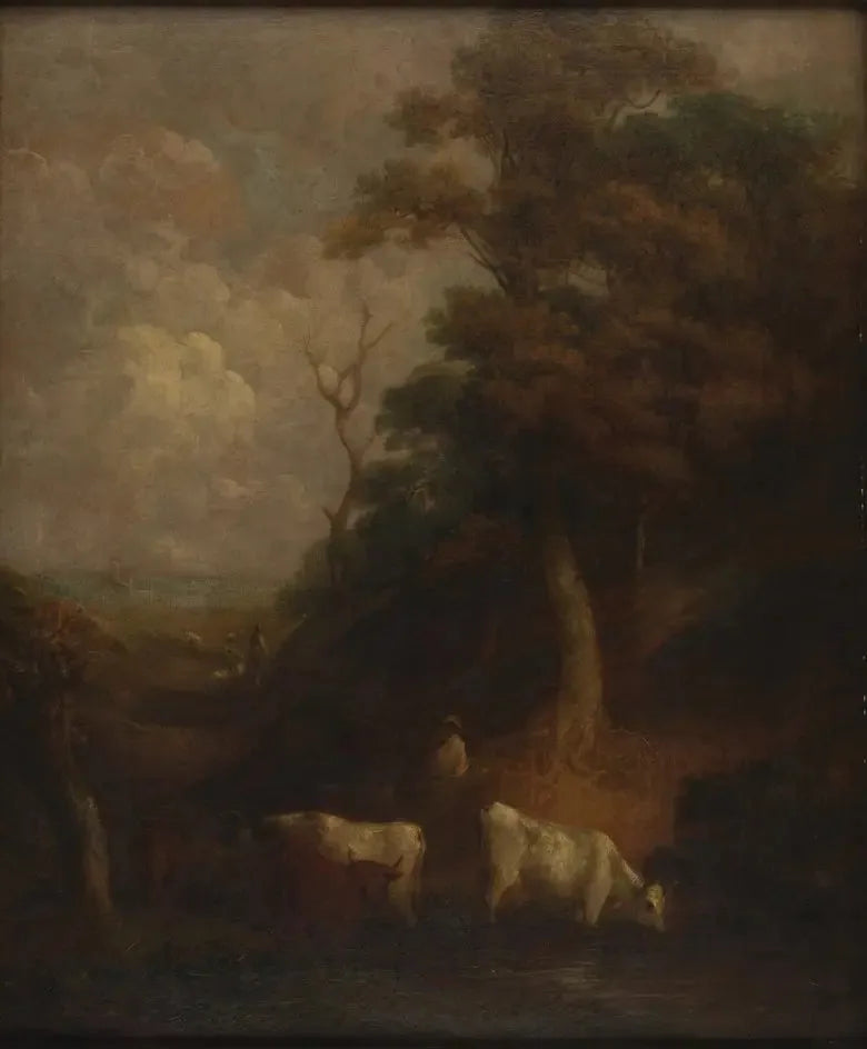 Landschaft mit Vieh und einem Teich - Thomas Gainsborough