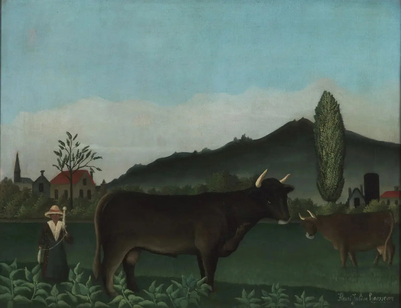 Landschaft mit Vieh - Henri Rousseau