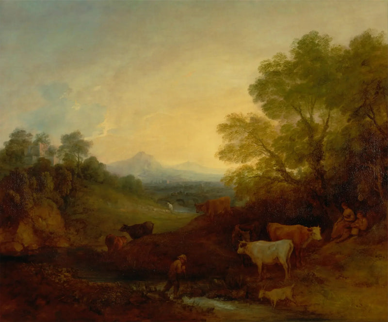 Landschaft mit Vieh - Thomas Gainsborough