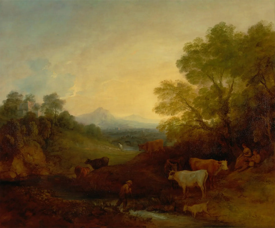 Landschaft mit Vieh - Thomas Gainsborough