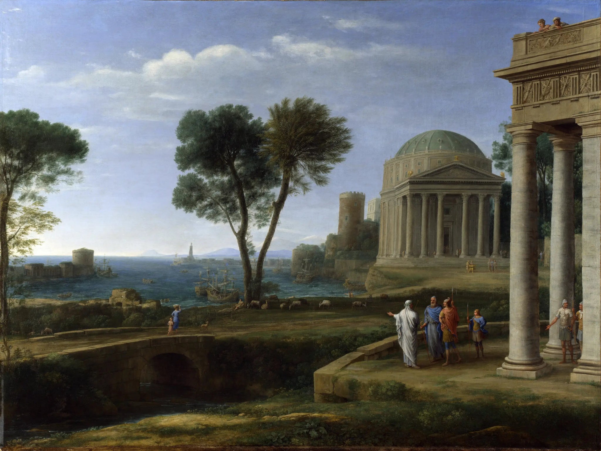 Paysage avec Énée à Délos - Claude Lorrain image 1 reproduction artisanale de tableau