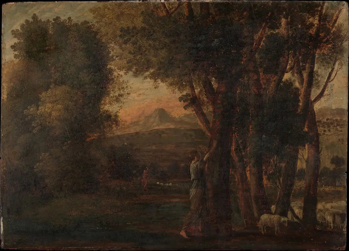 Paysage avec Erminia - Claude Lorrain image 1 reproduction de peinture à l’huile