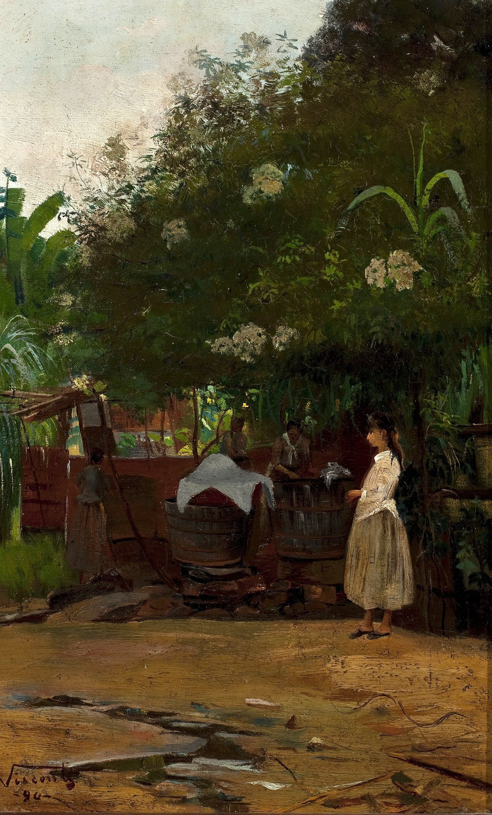 Paysage avec figure - Eliseu Visconti image 1 copie peinte à la main à l’huile