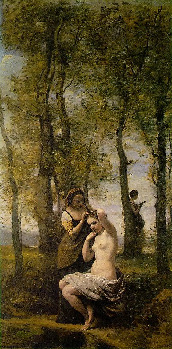 Landschaft mit Figuren - Jean-Baptiste Camille Corot
