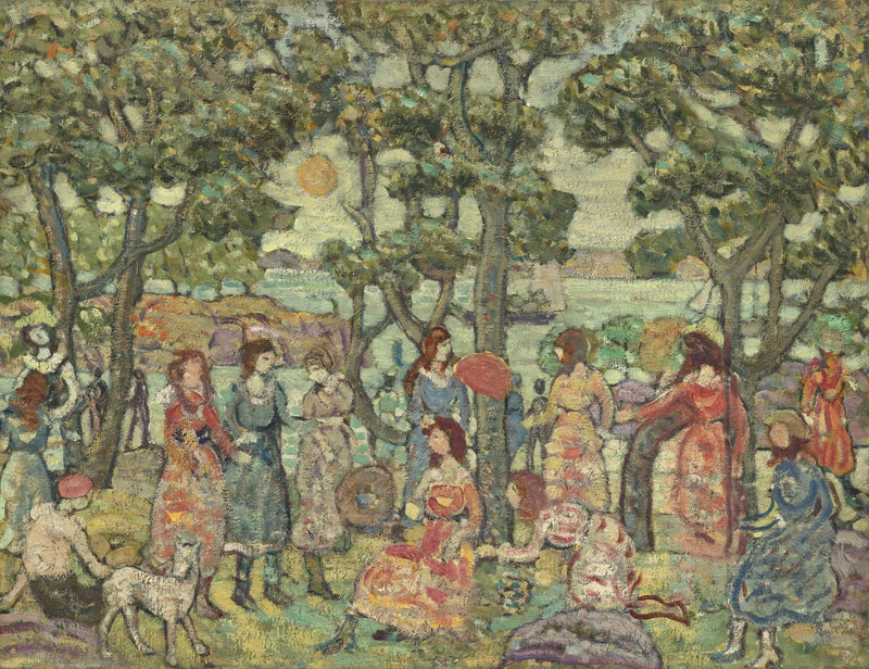 Landschaft mit Figuren - Maurice Prendergast