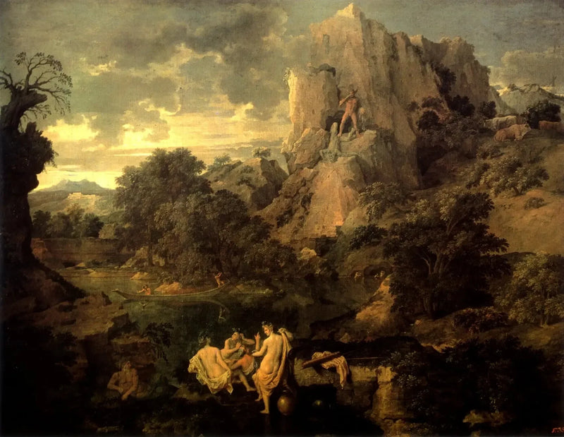 Landschaft mit Herkules und Cacus - Nicolas Poussin