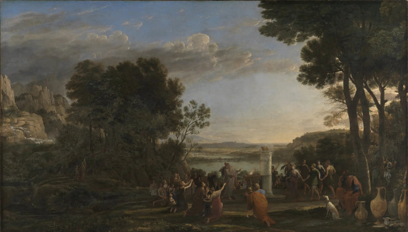 Landschaft mit der Anbetung des goldenen Kalbes - Claude Lorrain