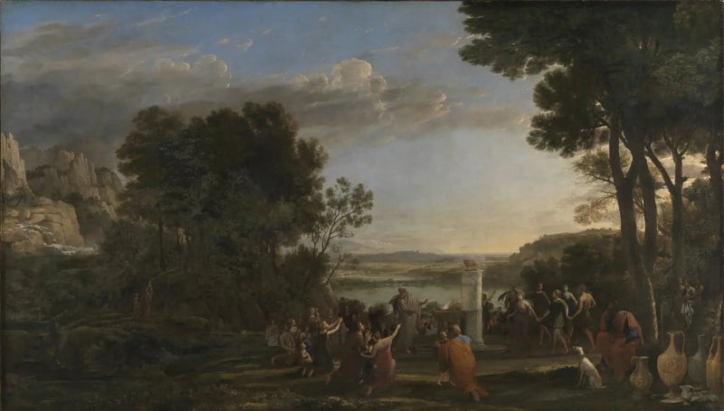 Landschaft mit der Anbetung des goldenen Kalbes - Claude Lorrain