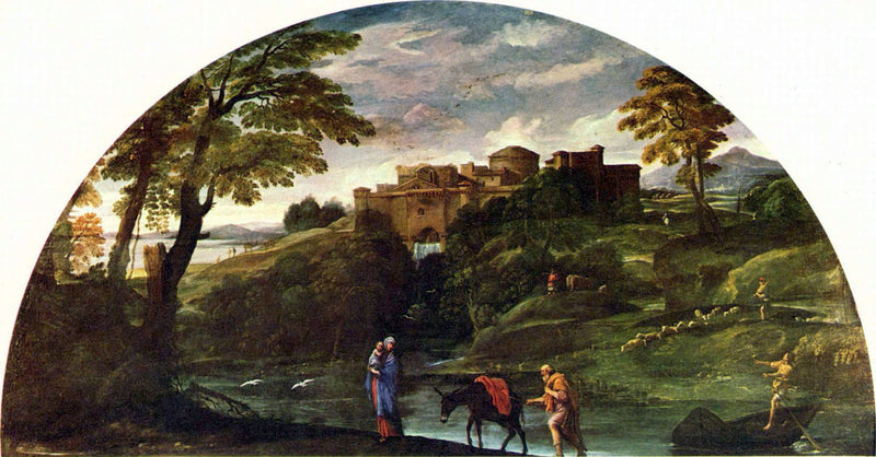 Landschaft mit der Flucht nach Ägypten - Annibale Carracci