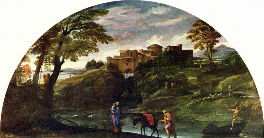 Landschaft mit der Flucht nach Ägypten - Annibale Carracci
