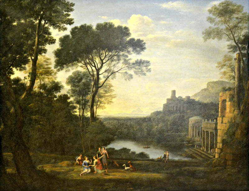 Landschaft mit der Nymphe Égérie, die Numa weinend darstellt - Claude Lorrain