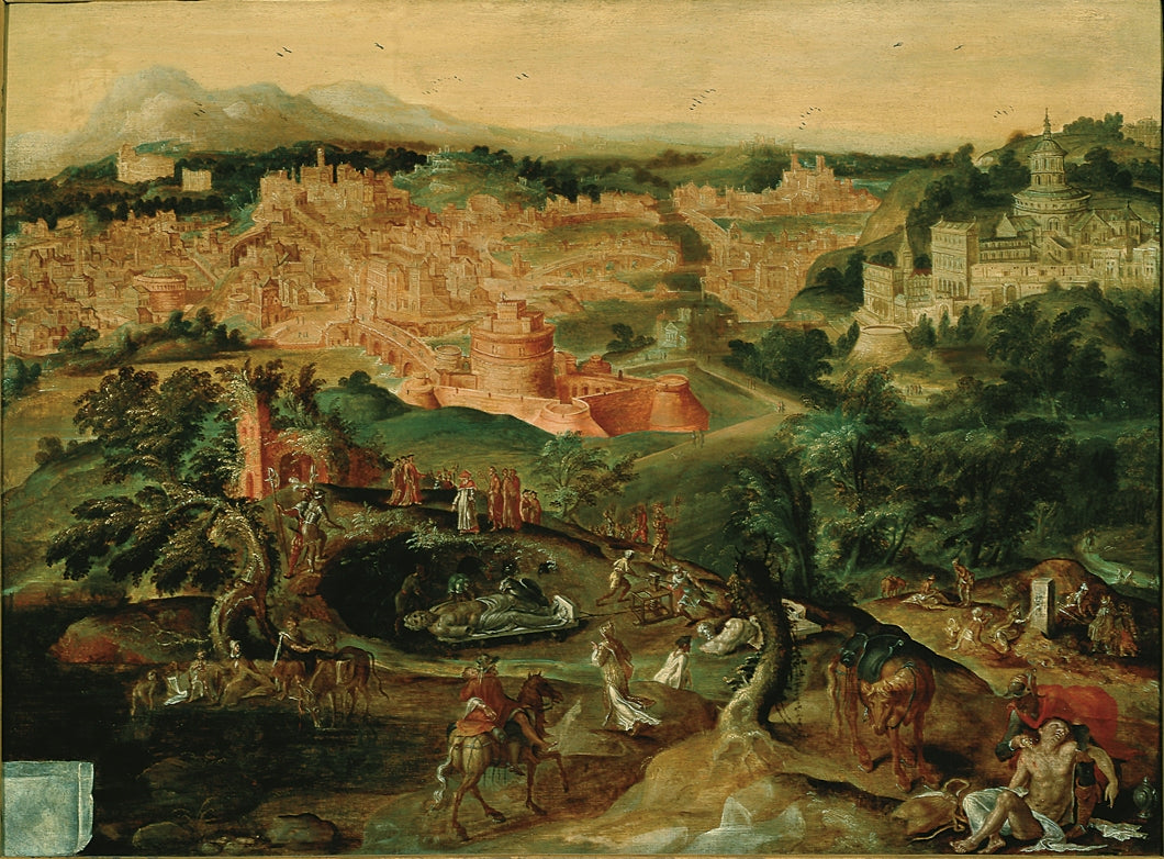 Paysage avec le Bon Samaritain - Maarten van Heemskerck image 1 reproduction réalisée par Alpha Reproduction