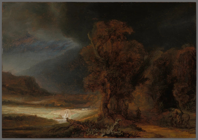 Landschaft mit dem barmherzigen Samariter - Rembrandt