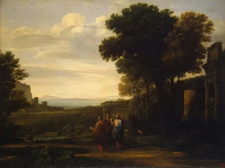 Landschaft mit dem Christus auf dem Weg nach Emmaus - Claude Lorrain