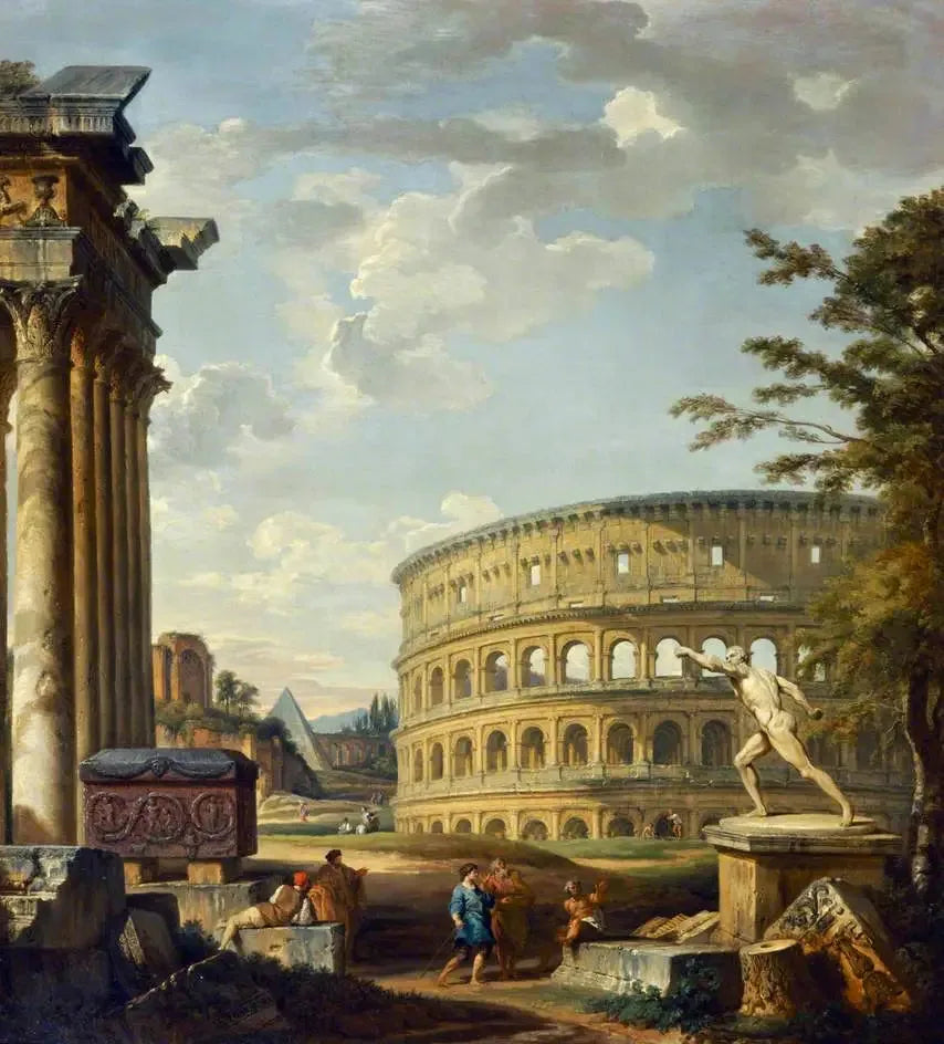 Landschaft mit dem Kolosseum - Giovanni Paolo Panini
