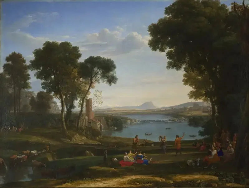 Landschaft mit der Hochzeit von Isaak und Rebekka - Claude Lorrain