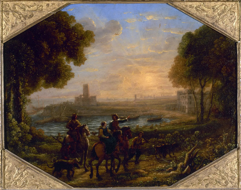 Landschaft mit dem Hafen von Santa Marinella - Claude Lorrain