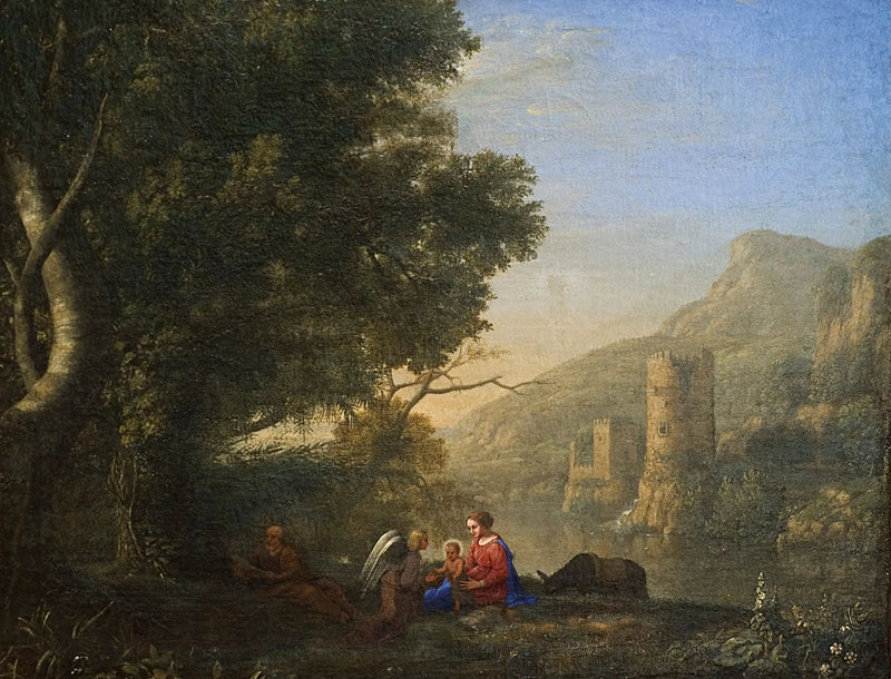 Landschaft mit der Ruhe während der Flucht nach Ägypten - Claude Lorrain
