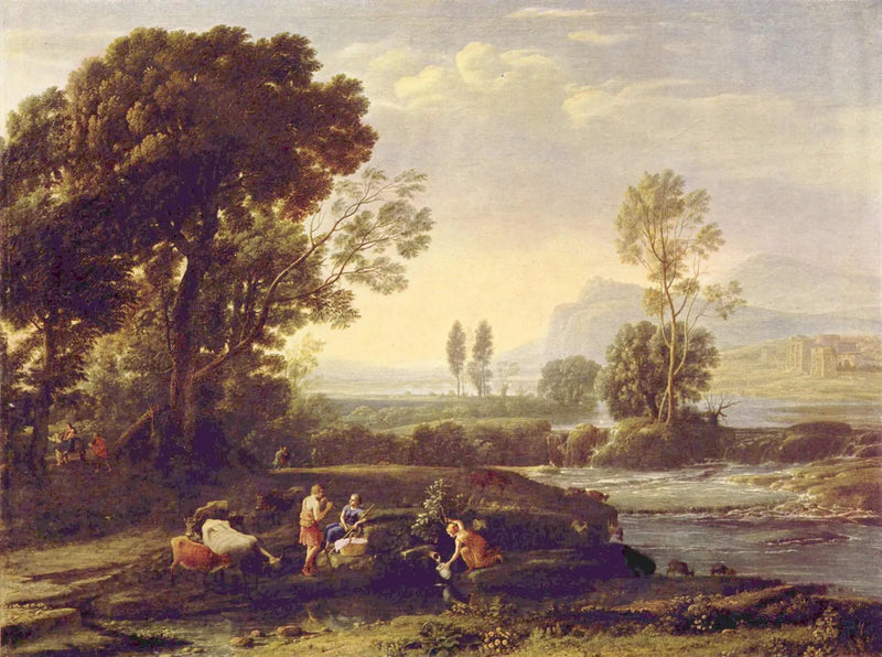 Landschaft mit der Ruhe während der Flucht nach Ägypten - Claude Lorrain