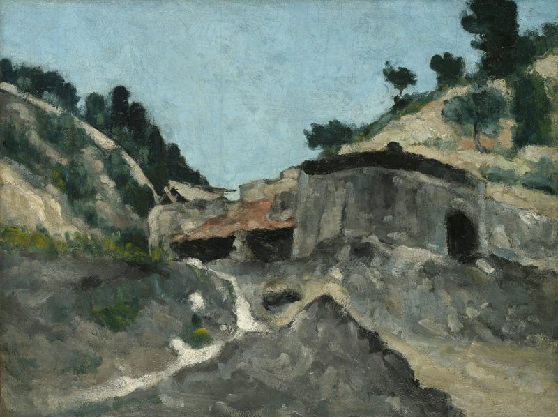 Landschaft mit Wassermühle - Paul Cézanne