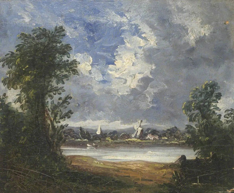 Landschaft mit Windmühle - John Constable