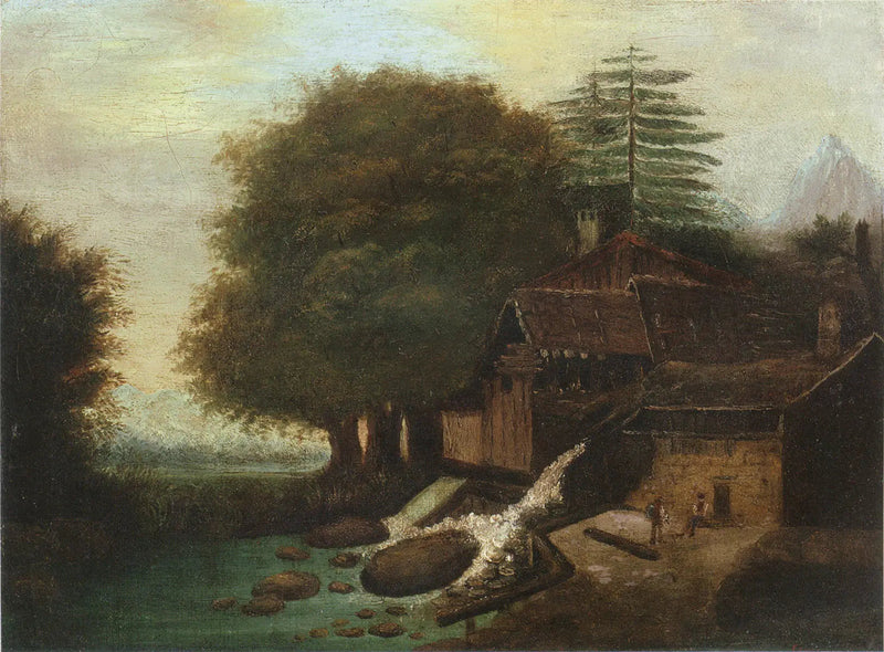 Landschaft mit Mühle - Paul Cézanne