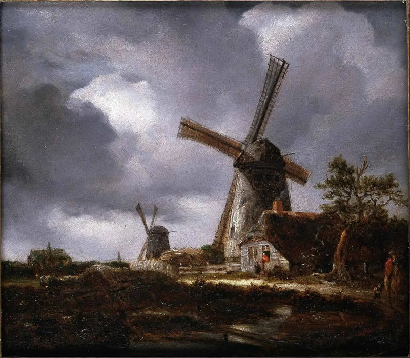 Landschaft mit Windmühlen bei Haarlem, nach Jacob van Ruisdael - John Constable