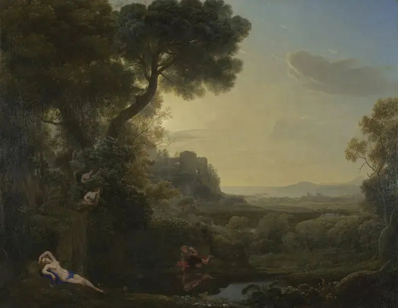 Landschaft mit Narzisse und Echo - Claude Lorrain