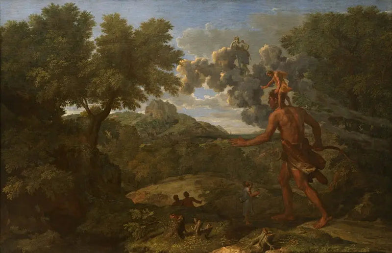 Landschaft mit blinder Orion, der die Sonne sucht - Nicolas Poussin