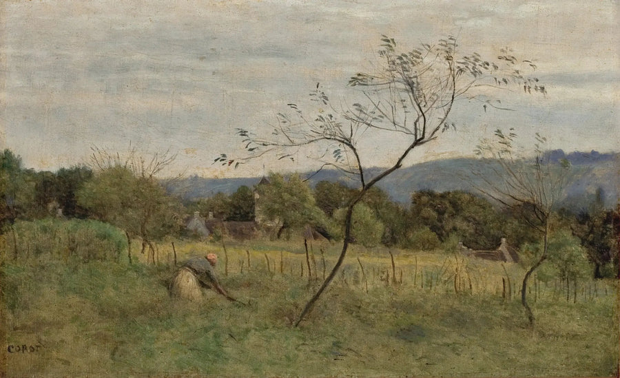 Landschaft mit Bäuerin - Jean-Baptiste Camille Corot