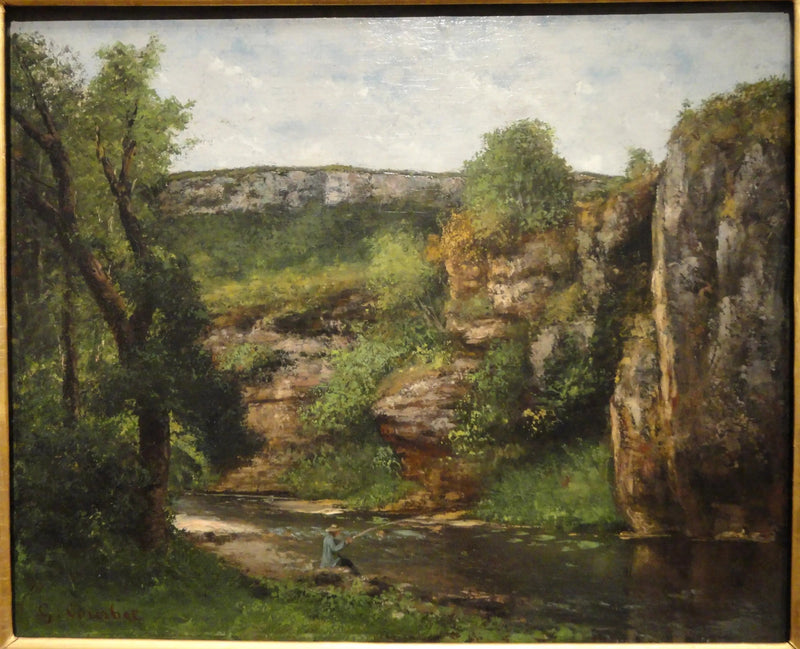 Landschaft mit Fischer - Gustave Courbet