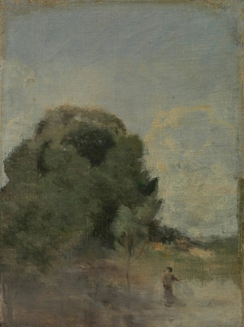 Landschaft mit Fischer - Jean-Baptiste Camille Corot