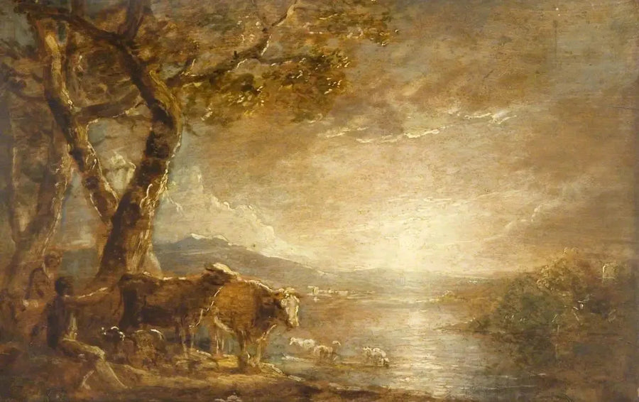 Landschaft mit Figuren und Vieh - Thomas Gainsborough