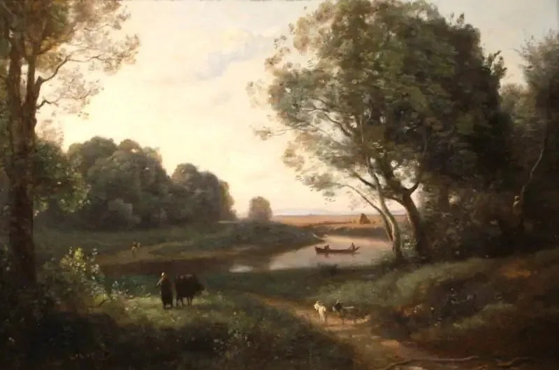 Landschaft mit Figuren - Jean-Baptiste Camille Corot