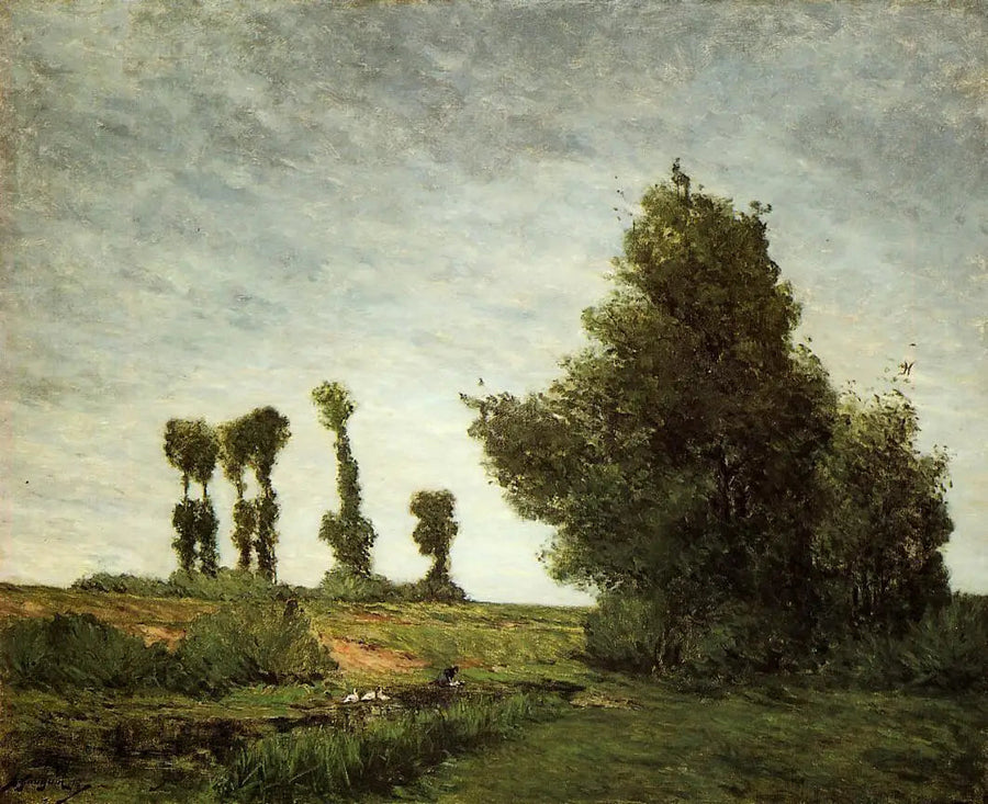 Landschaft mit Pappeln - Paul Gauguin