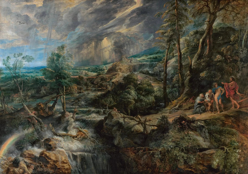 Landschaft mit Philemon und Baucis - Peter Paul Rubens