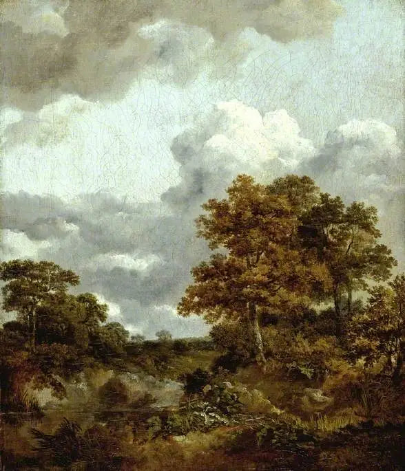 Paysage avec piscine - Thomas Gainsborough image 1 reproduction de peinture à l’huile