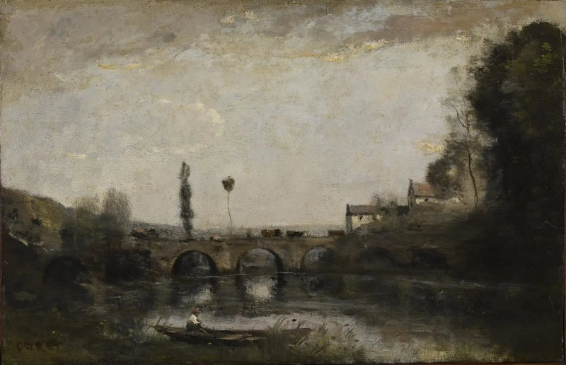 Landschaft mit Brücke - Jean-Baptiste Camille Corot