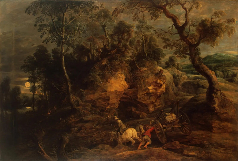 Landschaft mit Steine tragenden - Peter Paul Rubens