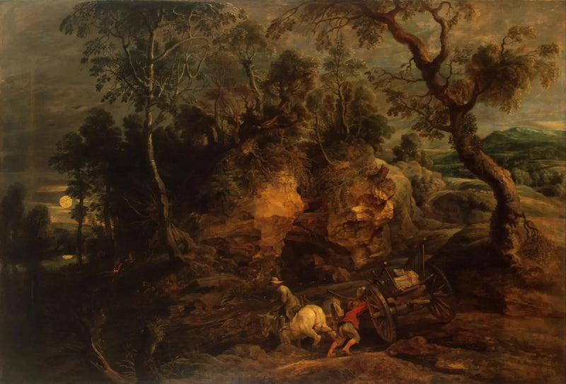 Landschaft mit Steine tragenden - Peter Paul Rubens